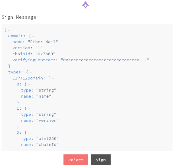 JSON view in ethui
